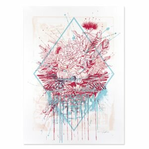 David MEGGS Hooke Blossom & Blood screen print