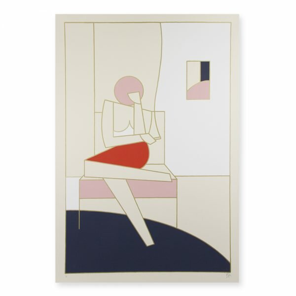 Stephen Baker "Lady in Red" screen print